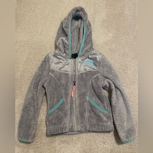 The North Face Light Gray Fleece Zippered Hoodie